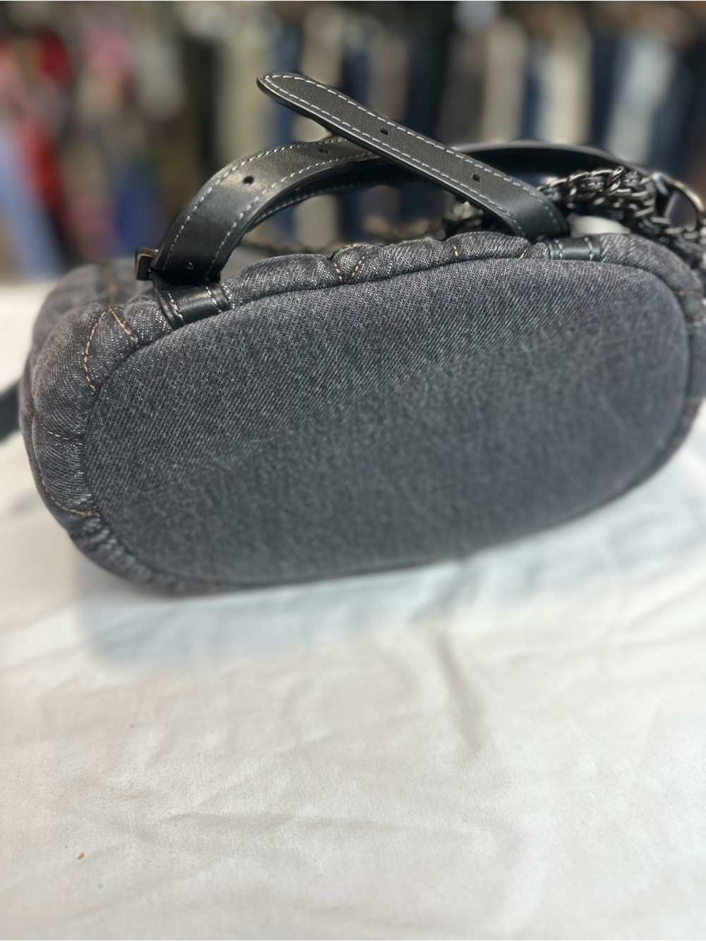 COACH
Tabby Quilted
Denim Backpack. New no tag - Picture 8 of 12